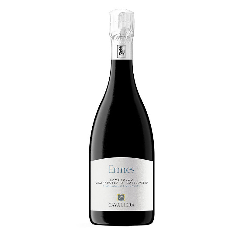 Ermes Lambrusco Grasparossa biologico DOP frizzante secco Cavaliera.