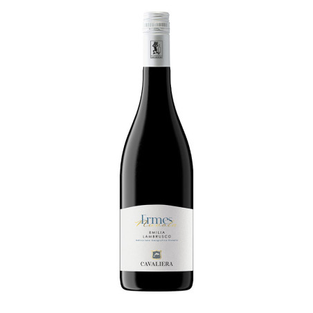 Ermes Lambrusco biologico sui lieviti frizzante secco Cavaliera.